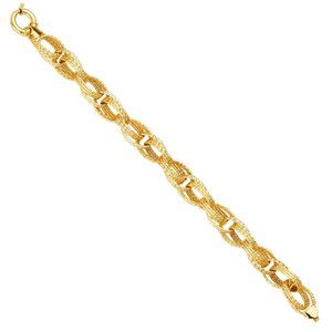 14KT Gold Fancy Hollow Link Bracelet